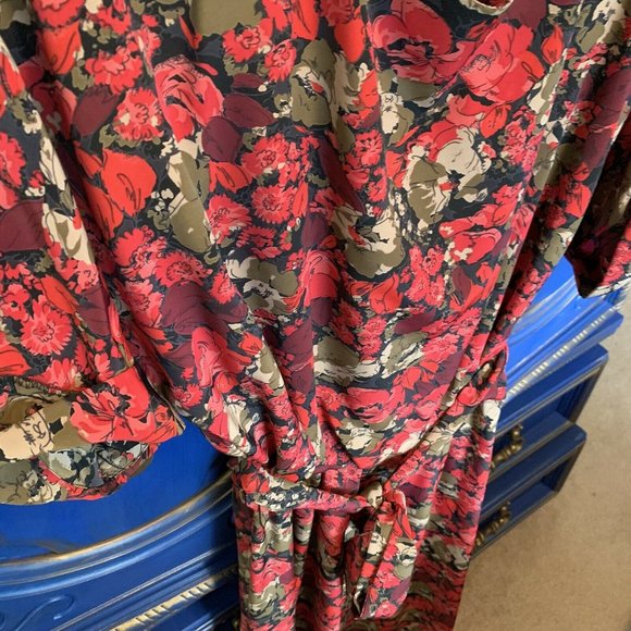 Vintage Stuart Allen Womens 12 Floral Print Dress - Picture 3 of 3